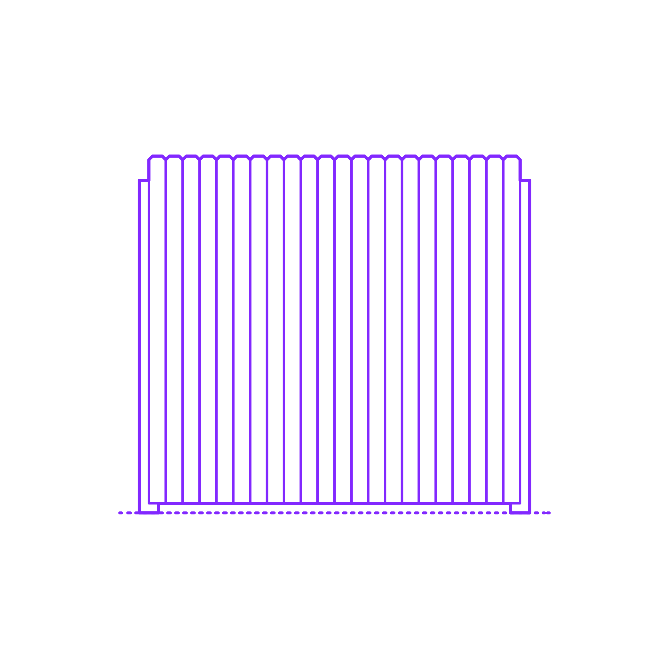 Buildings Fences Privacy Fence Solid Dog Ear Outline Svg Vector Free Vectors